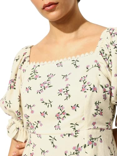 ONLY Women's Fit and Flare White Dress