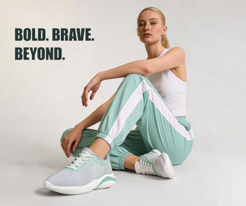 LOUIS STITCH Women’s Aqua Sage Lightweight Athleisure Sport Shoes | Lightweight Casual Sneakers | Lace-Up Sneaker and Athleisure Wear| Perfect for Casual, Gym & Travel Wear | LSLD-ATH | UK-5