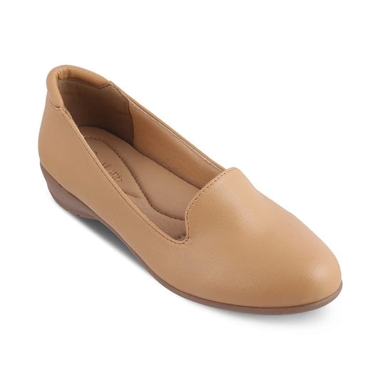 tresmode Asamsy Beige Women's Tassel Mules - Chic, Comfortable & Vegan-Friendly Flats in Size 7 UK / 40 EU
