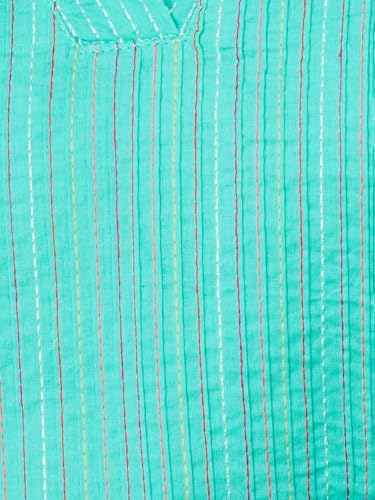 Max Women's Cotton Regular Kurta (VIEKSP25HE_Aqua