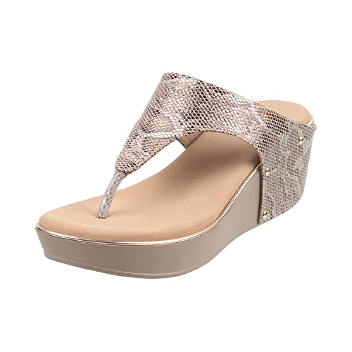Metro Women's Beige Comfy Fashiona Wedge Heel Sandals UK/6 EU/39 (34-61)