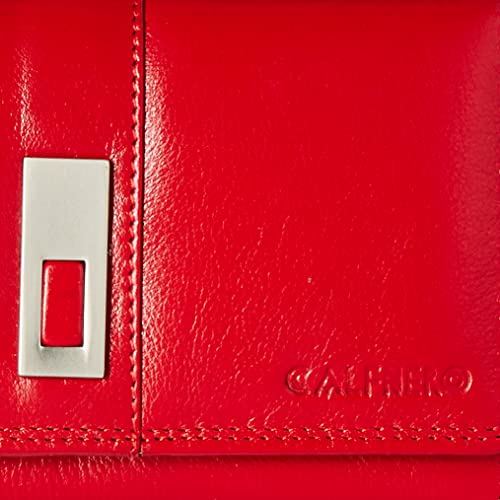 Calfnero Red-Multi Women's Wallet (MK-57-Red-Multi)