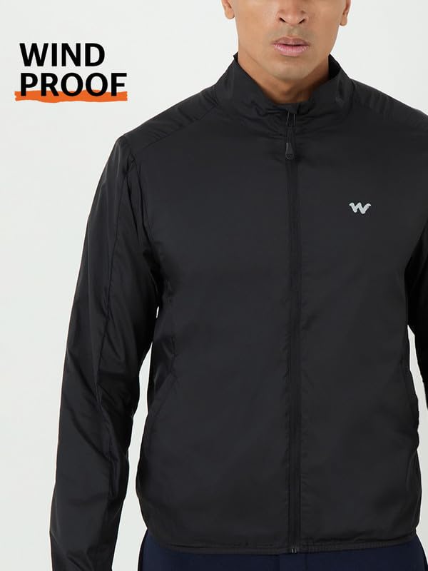 Wildcraft Men Nylon Windcheater| Jacket (Black, XL)