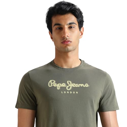 Pepe Jeans Men's Slim Fit T-Shirt (PM509881_Leaf Green