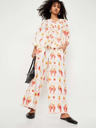 Max Women's Regular Palazzo (TP55009_Off White
