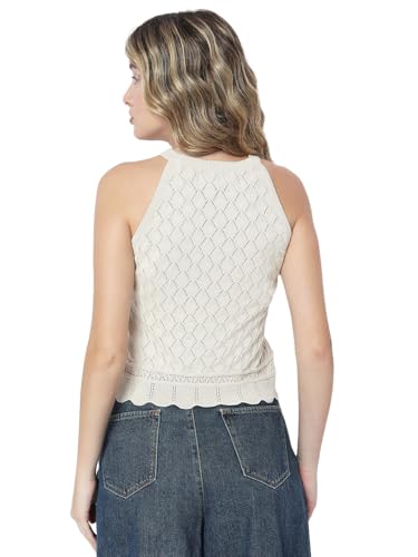 VERO MODA Women's Regular Fit Beige Top