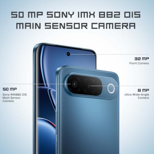 iQOO Z11 5G (Celestial Blue, 8GB RAM, 128GB Storage) | India's 1st MediaTek Dimensity 7500 Turbo Processor* | 3D Curved Display- Brightest Display in the Segment* | AI Captions- Record & Recap*
