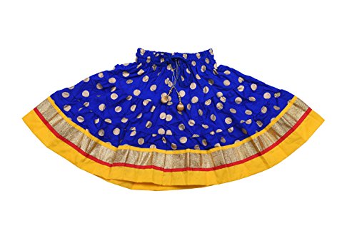 DIAMO Baby Girl Rayon Readymade Lehenga Choli (KID232--3-6Month_Blue_3 Months-6 Months)