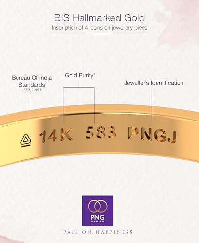 P.N.Gagdil Jewellers 14 Karat Yellow Gold & Diamond Certified Gold Religious Pendant For Women DIDP0073 IJ/SI