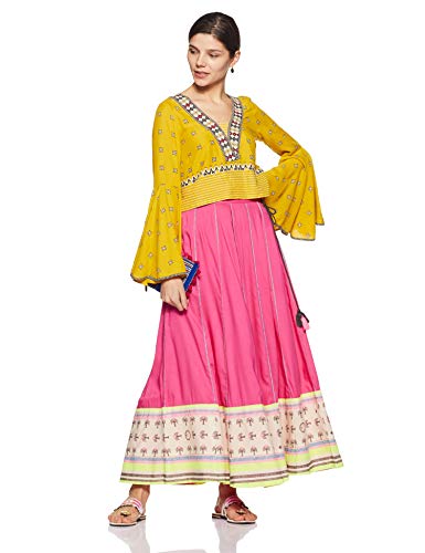 W for Woman Women's Maxi Skirt (18FE55394-12133_Pink_WM_Pink_M)