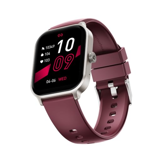 boAt Ultima Ember 2 Smartwatch, 1.96” AMOLED Display, Ultra Bright 1000 nits Brightness, AOD, Personalized Fitness Nudges, Functional Crown, 100+ Sports Mode smartwatch for Men & Women (Velvet Wine)