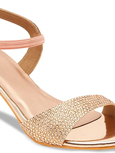 pelle albero Pink Embellished Party High-Top Block Peep Toes PA-GF-4017_Sultan