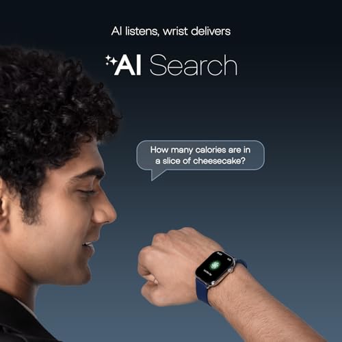 Noise Pulse 4 Max Smart Watch with AI Create (India's 1st Ever with Unlimited Watch Faces), AI Search, 1.96" AMOLED Display, Functional Crown, Premium Metallic Finish, Health Suite (Elite Silver)