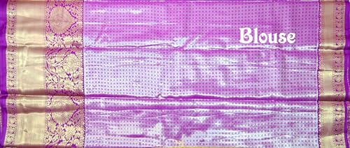 VFCollections Women's Kanchipuram Silk Pure Pattu Sarees With Blouse (VFC647-4)