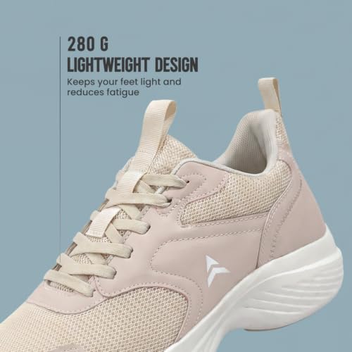 AVANT Women's CloudCurve Running Shoes | Lace-Up Design | Breathable Mesh, Lightweight | Everyday Wear Running Shoes_Peach-UK7