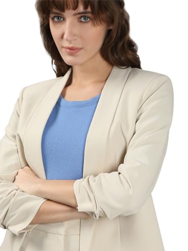VERO MODA Women's Regular Fit Beige Blazer