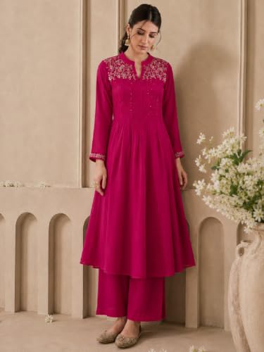Varanga Fuchsia Bloom Women's kurta s Set
