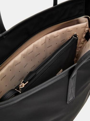 GUESS Black Solid Eco Gemma Large Tech Tote Bag