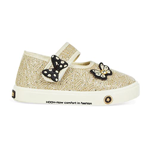 HOOH-Now comfort in Fashion Kids Girls Fashion Sparkle Bellies or Sandals (Golden Yellow, 4_Years)