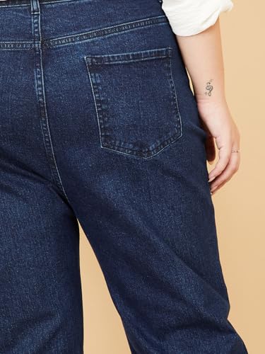 Max Women Washed Flared Jeans(Blue_42,)