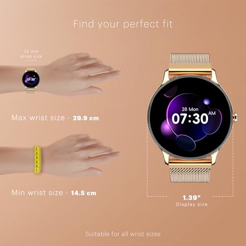 Noise Twist Go Round dial Smartwatch with BT Calling, 1.39" Display, Metal Build, 100+ Watch Faces, IP68, Sleep Tracking, 100+ Sports Modes, 24/7 Heart Rate Monitoring (Silver Link)