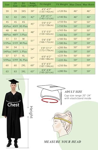 GraduationMall Shiny Graduation Gown Cap Tassel Set 2020 for High School Navy Blue 48(5'3"-5'5")