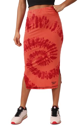 Reebok Classic Women's CL SR TI D&D Jersey Skirt Slim fit Skirt, Orange, Medium