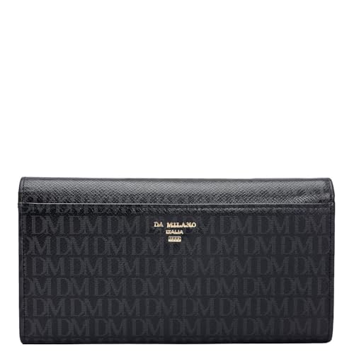 Da Milano Leather Sling Wallet for Women - Black (LSW-10442)