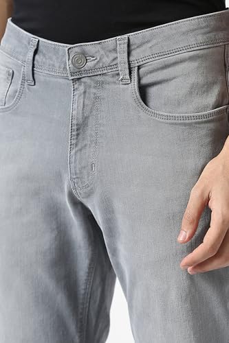 Men Grey Light Wash Jeans
