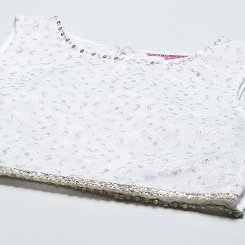 BIBA Girls PRINTED STRAIGHT KID(KWWHITE BLOOMS5769_WHITE_15)