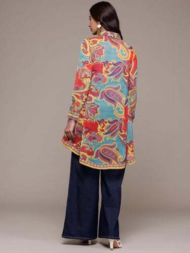 Aarke Ritu Kumar Turq Petal Paisley Full Sleeve Shirt