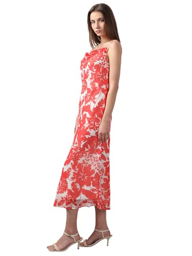 VERO MODA Women's Fit and Flare Red Dress