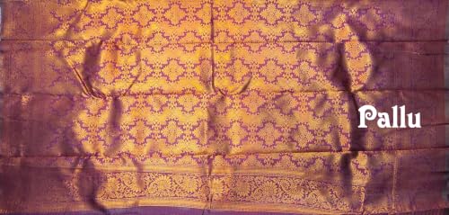 SREE KUMARAN Women's Kanchipuram Kubera Silk Pure Pattu Sarees – Deer Butta With Blouse (VSK161-6)