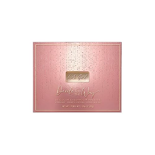 L.A. Girl- 20 Color Eye Shadow Palette-Dazzle All The Way | 20 shade selection | Mattes, shimmer, and nude hues | Long wearing and high impact color | 30gm