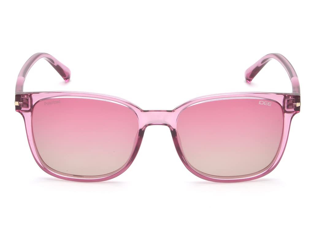 IDEE 100% UV protected sunglasses for Women | Size- Medium | Shape- Square | Model- IDS2753C4PSG (Shiny Crystal Pink)
