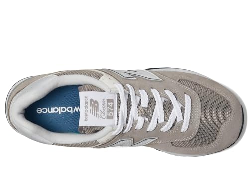 New Balance Women's 574 Core Sneaker, Grey/White, 8 Wide