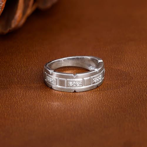 GIVA 925 Silver Empire Edge Ring For Him,Fixed Size, Indian - 22| Gifts for Men & Boys | With Certificate of Authenticity and 925 Stamp | 6 Months Warranty