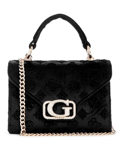 GUESS Women's Black Printed Satchel Bag| Ladies Purse Handbags | Gift For Ladies