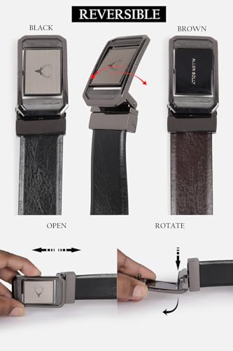 Men Black Solid Formal Belt