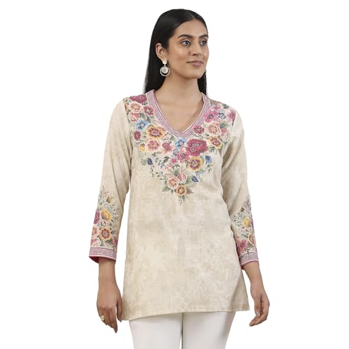 Biba Women Beige Cotton Straight Shirt_40