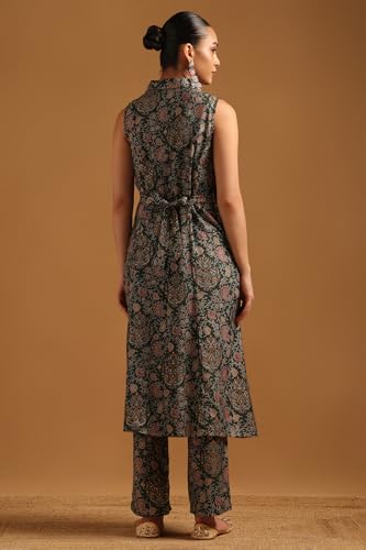 Soch Womens Green Desert Storm Paisley Print Co-Ord Set
