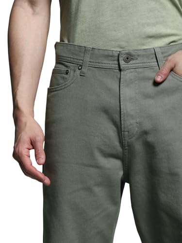 Jack & Jones Men's Mid Rise Regular Fit Green Pants