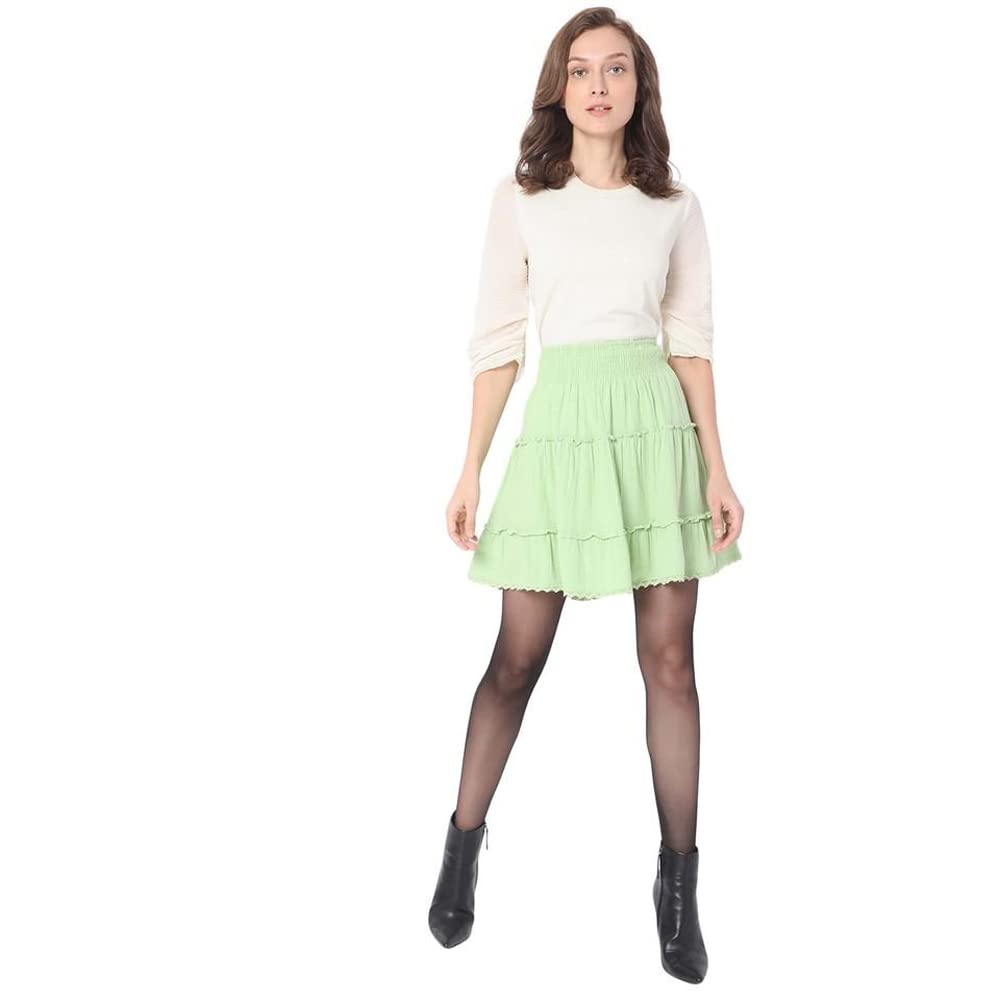 VERO MODA Regular Fit Skirt(264655802_Nile Green_S)