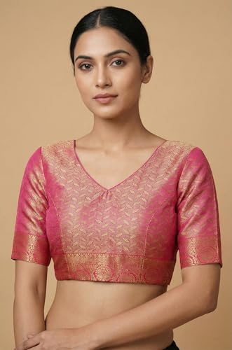 MIMOSA Women’s Rani Pink Art Silk Saree Woven with Zari Tissue | Kanjivaram Style Saree | Rich Pallu & Tassels | 6.2 Mtr
