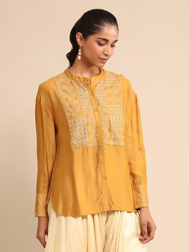 Yellow Embroidered Shirt