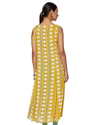 W for Woman A-Line Kurta (18AUW17474-59507_Yellow_6)