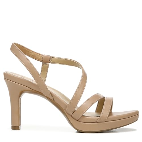Naturalizer Women's Brenta Heeled Sandal, Crème Brulee, 8.5