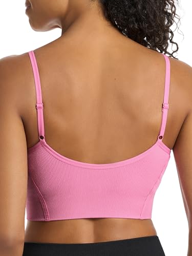 Puma Women's 2 Pack Seamless Sports Bra, Mauve/Heather Grey, Medium