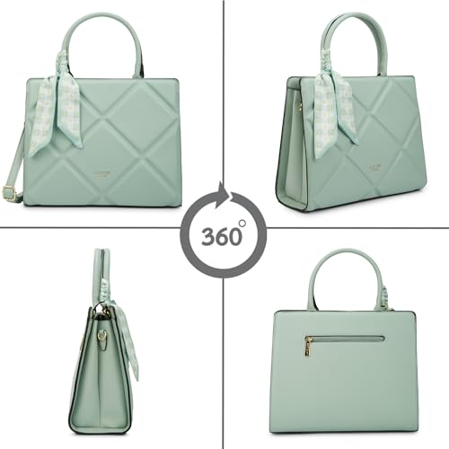 Lavie Luxe Women's Quare Large Satchel Bag | Satchel Handbag for Work | Ladies Purse | Stylish Shoulder Bag | Gift for Women