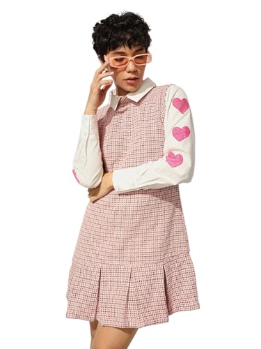 ONLY Women's Fit and Flare Pink Dress